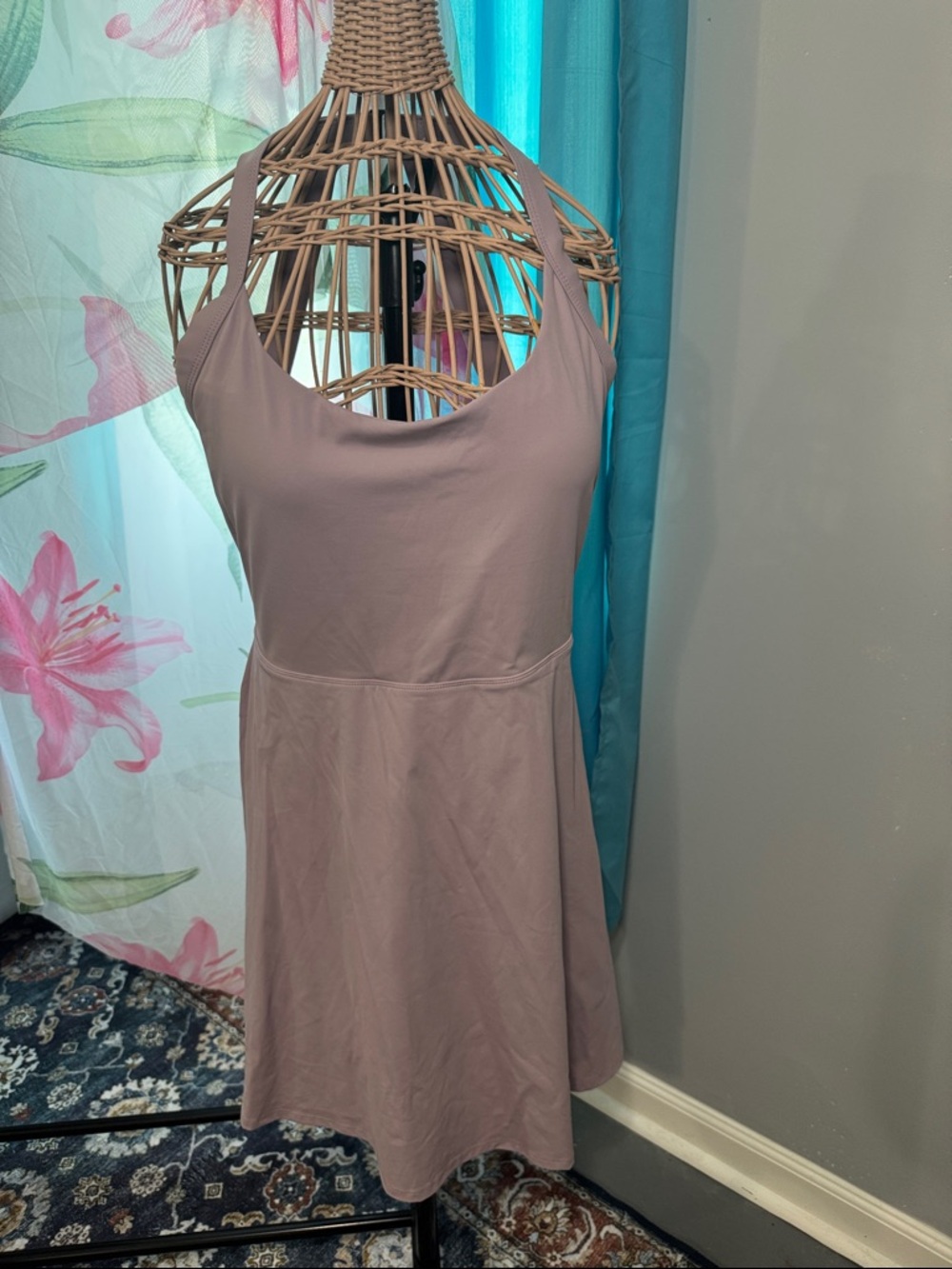 HALARA Scoop Neck Sleeveless Tennis Dress in Lavender